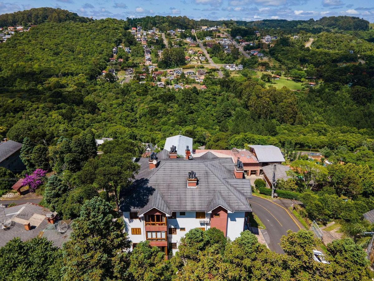 Cristo Rei 302 - Apartamento Em Gramado - Vista Para O Vale Appartamento Esterno foto